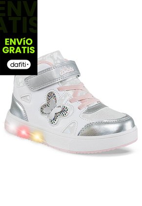 Tenis Luces Nubi Blanco-Rosa Los Gomosos Para Niña