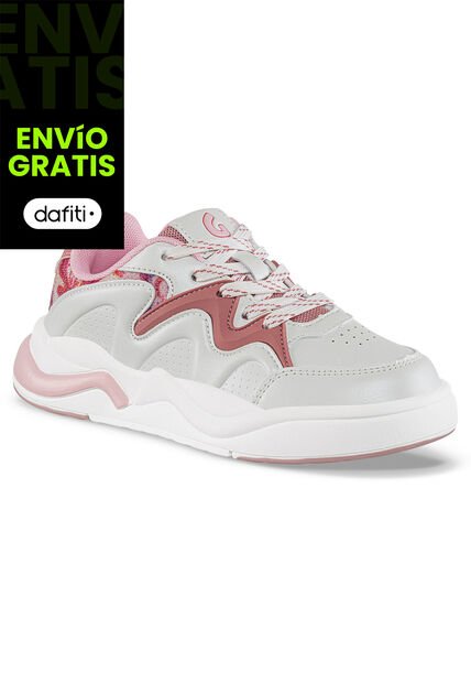 Tenis Casuales Nadopi Blanco-Rosa Los Gomosos Para Niña