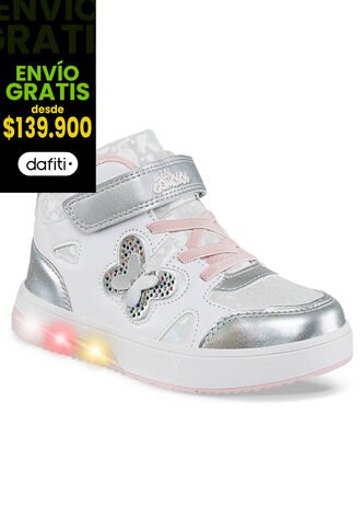 Tenis Luces Nubi Blanco-Rosa Los Gomosos Para Niña Los Gomosos