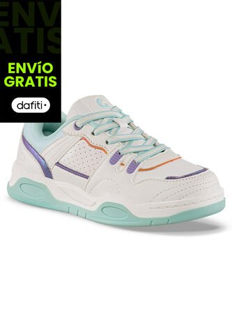 Tenis Urbanos Samien Blanco-Azul Los Gomosos Para Niña Los Gomosos