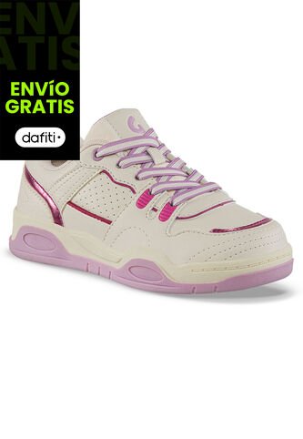 Tenis Urbanos Samien Beige-Fucsia Los Gomosos Para Niña Los Gomosos