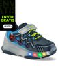 Tenis Patines Luces Morina Azul Osc Los Gomosos Para Niño de Los Gomosos