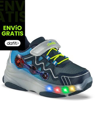 Tenis Patines Luces Morina Azul Osc Los Gomosos Para Niño Los Gomosos