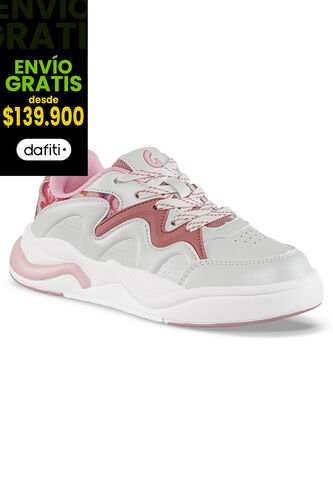 Tenis Casuales Nadopi Blanco-Rosa Los Gomosos Para Niña Los Gomosos
