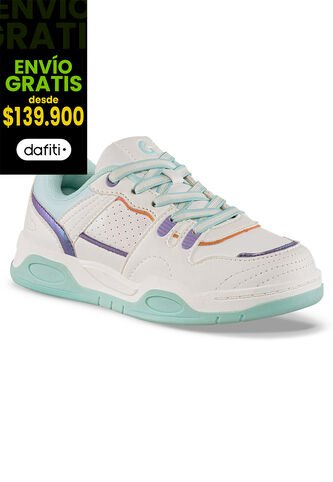 Tenis Urbanos Samien Blanco-Azul Los Gomosos Para Niña Los Gomosos