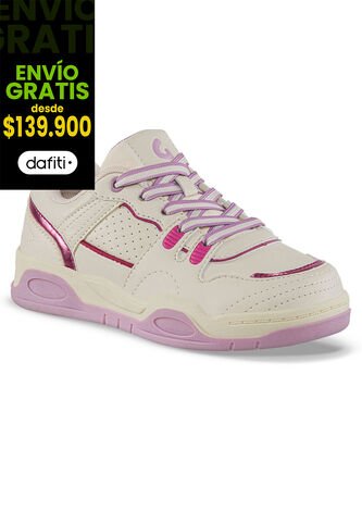 Tenis Urbanos Samien Beige-Fucsia Los Gomosos Para Niña Los Gomosos