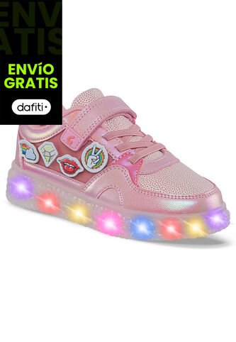 Tenis Luces Gerfy Rosa Para Niña Los Gomosos Los Gomosos