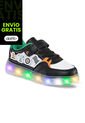 Tenis Con Luces Riner Negro Para Niño Los Gomosos de Los Gomosos