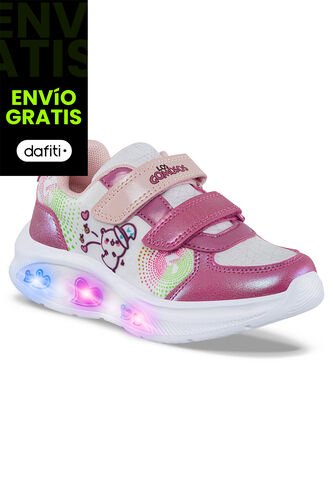 Tenis Luces Asfir Fucsia Para Niña Los Gomosos Los Gomosos