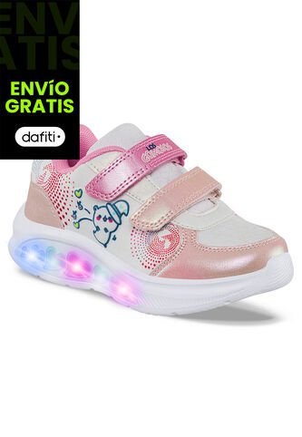 Tenis Luces Asfir Rosa Para Niña Los Gomosos Los Gomosos