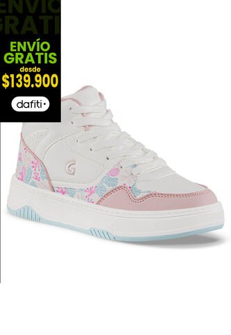Tenis Urbanos Geximu Blanco-Rosa Los Gomosos Para Niña Los Gomosos