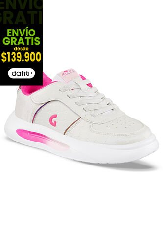 Tenis Urbanos Comarin Blanco-Fucsia Los Gomosos Para Niña Los Gomosos