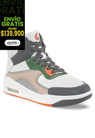 Tenis Urbanos Tobin Blanco-Gris Para Niño Los Gomosos Los Gomosos