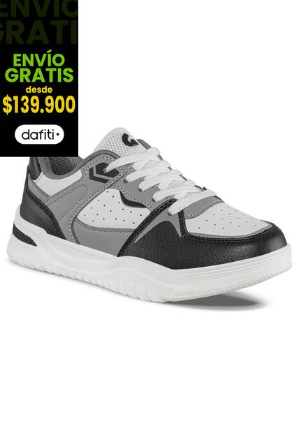 Tenis Urbanos Drooble Blanco-Gris Para Niño Los Gomosos