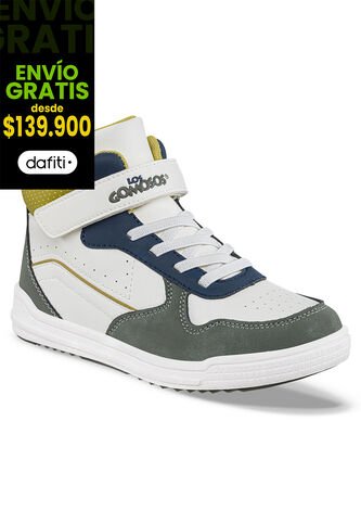 Tenis Urbanos Driff Blanco-Verde Para Niño Los Gomosos Los Gomosos