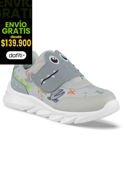 Tenis Urbanos Dynatrix Gris Para Niño Los Gomosos
