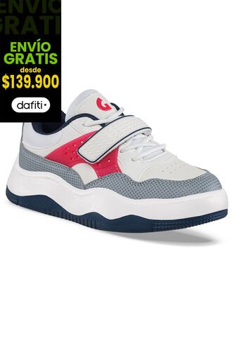 Tenis Urbanos Vaxo Blanco-Gris Para Niño Los Gomosos Los Gomosos