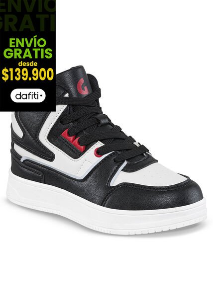 Tenis Urbanos Ruype Negro-Blanco Para Niño Los Gomosos
