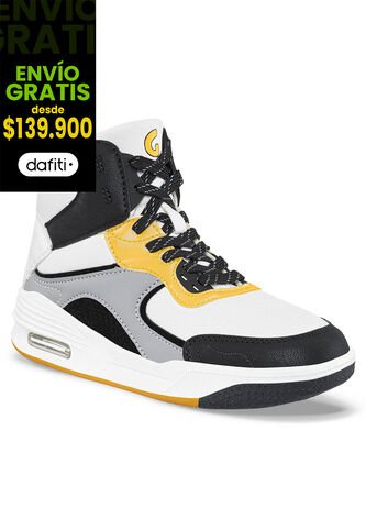 Tenis Urbanos Tobin Blanco-Negro Para Niño Los Gomosos Los Gomosos