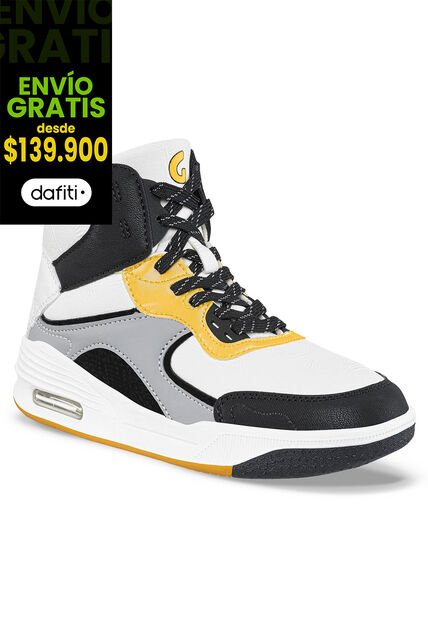 Tenis Urbanos Tobin Blanco-Negro Para Niño Los Gomosos