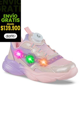 Tenis Luces Jomir Rosa Para Niña Los Gomosos Los Gomosos