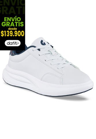 Tenis Urbanos Kinfer Blanco-Azul O Para Niño Los Gomosos Los Gomosos