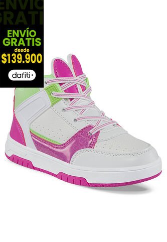 Tenis Urbanos Gury Blanco-Fucsia Para Niña Los Gomosos Los Gomosos