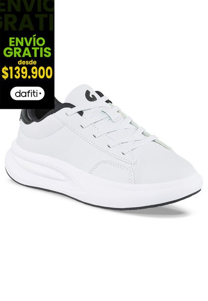 Tenis Urbanos Kinfer Blanco-Negro Para Niño Los Gomosos
