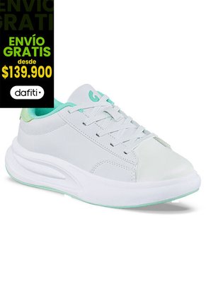Tenis Urbanos Dakal Blanco-Verde Para Niña Los Gomosos