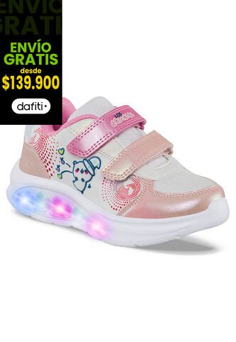 Tenis Luces Asfir Rosa Para Niña Los Gomosos Los Gomosos