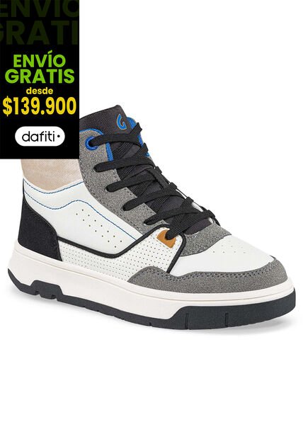 Tenis Yinko Beige-Gris Para Niño Los Gomosos