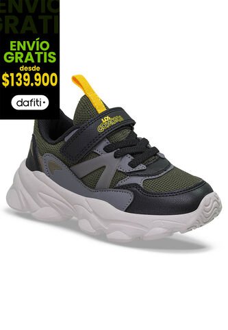 Tenis Lumar Negro-Verde Para Niño Los Gomosos Los Gomosos
