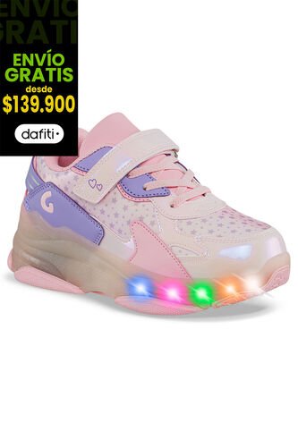 Tenis Patines Luces Grade Rosa Para Niña Los Gomosos Los Gomosos