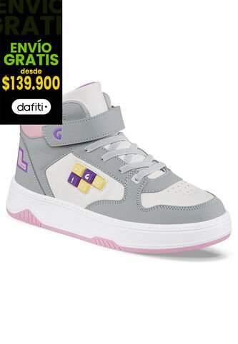 Tenis Odyl Blanco-Gris Para Niña Los Gomosos Los Gomosos