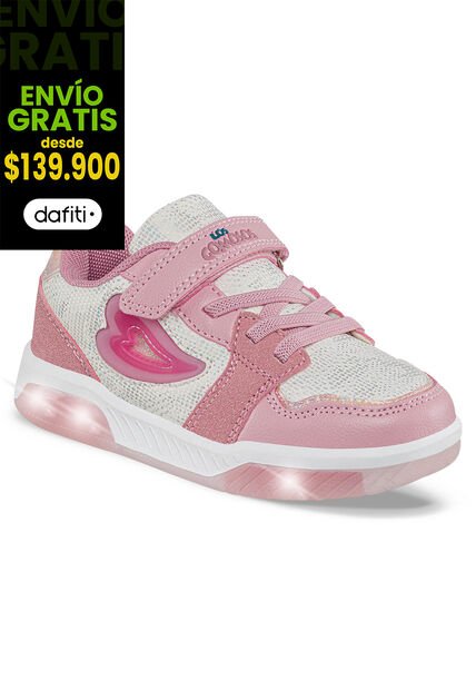Tenis Luces Puler Blanco Para Niña Los Gomosos