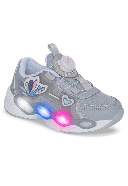 Tenis Con Luces Zadom Gris Los Gomosos Para Niña