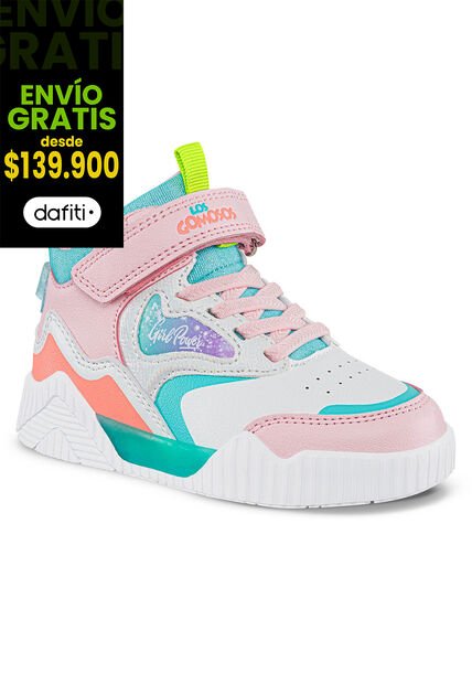 Tenis Canka Blanco-Rosa Para Niña Los Gomosos