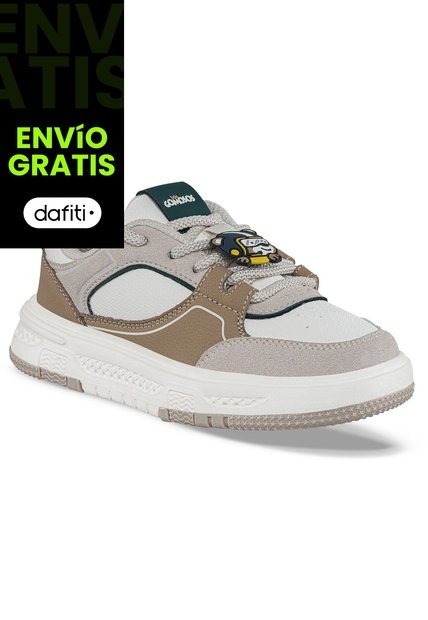 Tenis Urbanos Lidom Beige-Café Los Gomosos Para Niño