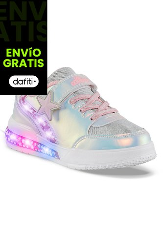 Tenis Luces Tekari Blanco Los Gomosos Para Niña Los Gomosos