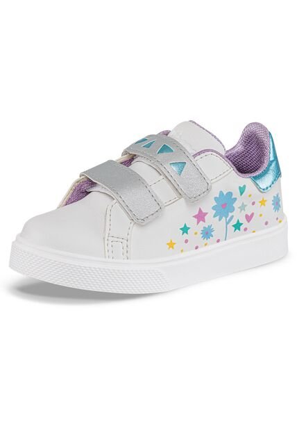 Tenis Casuales Stimpy Blanco-Azul Los Gomosos Para Niña