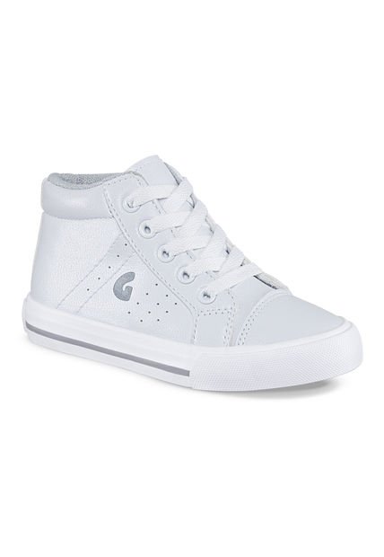 Tenis Escolares Capra Alto Blanco Para Niño Y Niña Los Gomosos