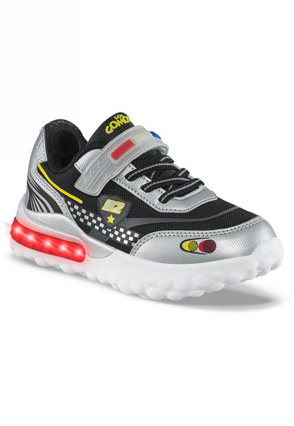 Tenis Con Luces Chitter Plata Los Gomosos Para Niño
