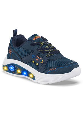 Tenis Con Luces Zorin Azul Osc Para Niño Los Gomosos