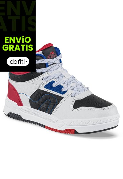 Tenis Urbanos Amfer Blanco-Rojo Para Niño Los Gomosos
