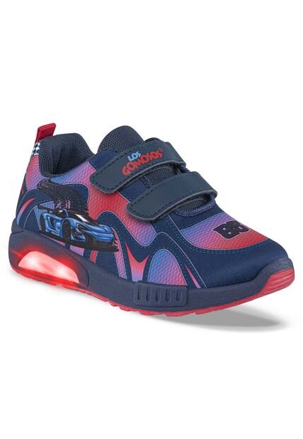 Tenis Con Luces Kenok Azul O-Rojo Para Niño Los Gomosos