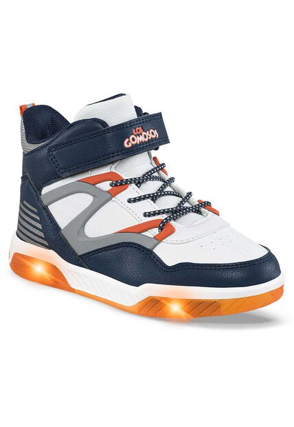 Tenis Con Luces Trew Azul O-Nar Para Niño Los Gomosos