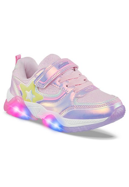 Tenis Luces Lunex Rosa Para Niña Los Gomosos