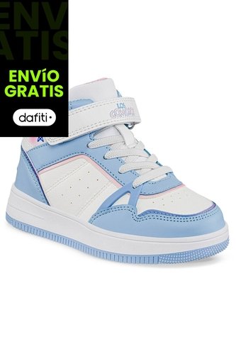 Tenis Reffor Blanco-Azul Para Niña Los Gomosos Los Gomosos