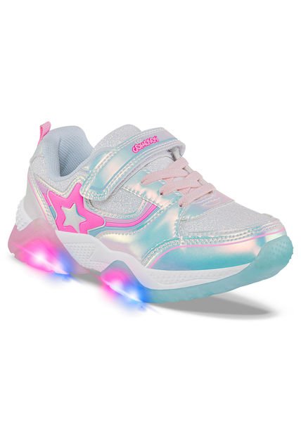 Tenis Luces Lunex Blanco Para Niña Los Gomosos