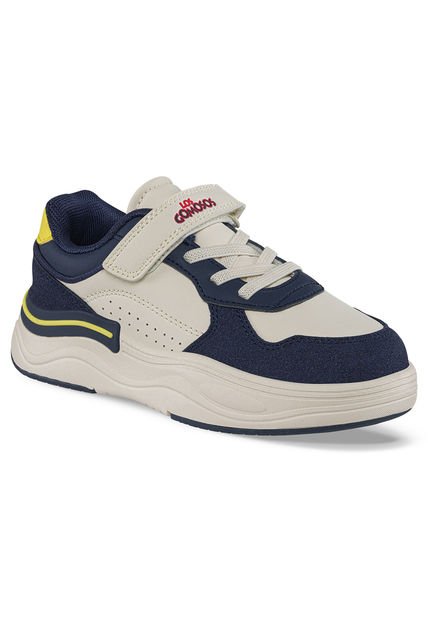 Tenis Urbanos Rekon Beige-Azul O Para Niño Los Gomosos